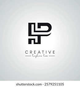 HP PH Letter Modern Alphabet Logo Design. Initial Based Vector Template.