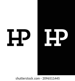 HP PH Letter Monogram Initial  Logo Design Template. Suitable for General Sports Fitness Construction Finance Company Business Corporate Shop Apparel in Simple Modern Style Logo Design.