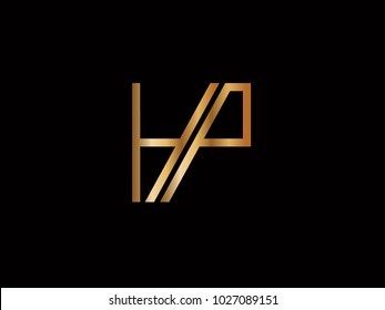 HP square shape gold vector design