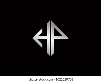 HP square shape silver color logo