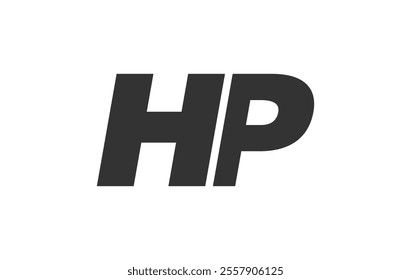 HP Techno Editable Font Logo For Corporate Branding. Bold, Futuristic Design With Unique Typographic Ideas. Minimal Custom Type And Dynamic Letter Variations For Promotion, Printing, And Book Titles