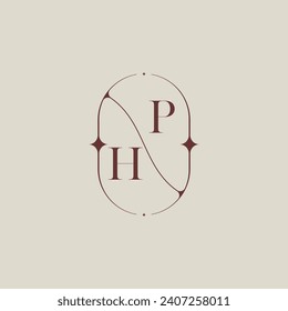 HP wedding classic in elegant monogram with high quality professional design that will print well