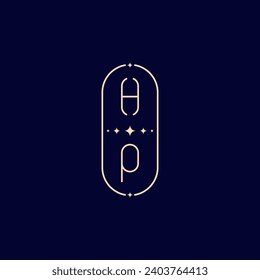 HP wedding lie monogram with high quality professional design that will print well across any print media