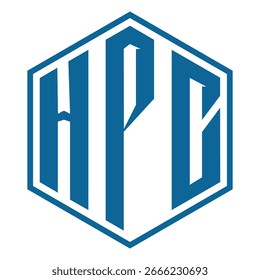 HPC letter design. HPC letter technology logo design on a white background. HPC Monogram logo design for an entrepreneur and business.