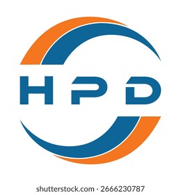 HPD letter design. HPD letter technology logo design on a white background. HPD Monogram logo design for an entrepreneur and business.