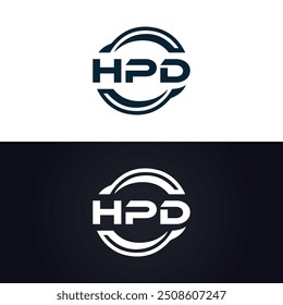 HPD logo. H P D design. White HPD letter. HPD, H P D letter logo design. 
