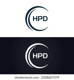 HPD logo. H P D design. White HPD letter. HPD, H P D letter logo design. 