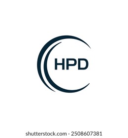 HPD logo. H P D design. White HPD letter. HPD, H P D letter logo design. 