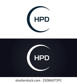 HPD logo. H P D design. White HPD letter. HPD, H P D letter logo design. 