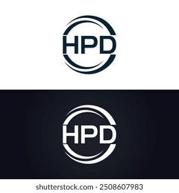 HPD logo. H P D design. White HPD letter. HPD, H P D letter logo design. 