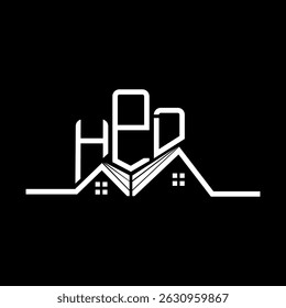 HPD Real State logo design, HPD simple and modern logo. HPD luxurious alphabet design  