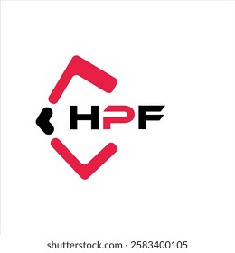 HPF creative minimalist letter logo. HPF unique vector initials alphabet letter logo design
