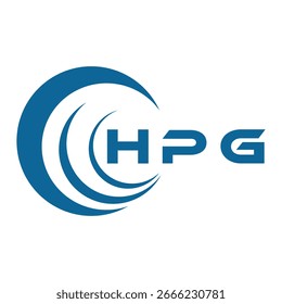 HPG diseño de la letra. Diseño del logotipo de la tecnología de la letra de HPG en un fondo blanco. HPG Monogram diseño de logotipo para un empresario y negocio.