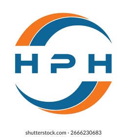 Diseño de letra HPH. Diseño del logotipo de la tecnología de la letra de HPH en un fondo blanco. Diseño de logo HPH Monogram para un emprendedor y negocio.