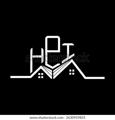 HPI Real State logo design, HPI simple and modern logo. HPI luxurious alphabet design  