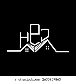 HPJ Real State logo design, HPJ simple and modern logo. HPJ luxurious alphabet design  