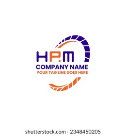 Logotipo de letra HPM diseño creativo con gráfico vectorial, logotipo HPM simple y moderno. Diseño de alfabetos lujosos HPM  