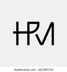 HPM monogram vector logo. Three letters logo combined. Logo for company, corporation, product, personal brand, organization, and event.