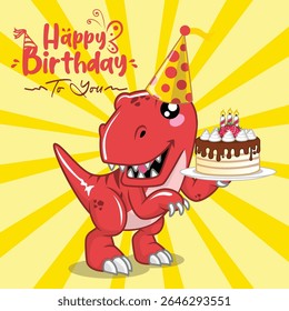 Hppy Birthday to you from cute little Tyrannosaurus