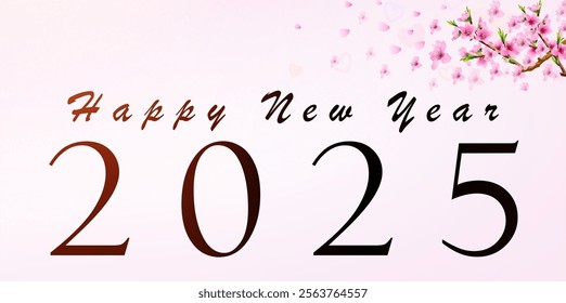 Hppy New Year 2025 colourful text background image,golden,yellow fonts, Beautiful creative holiday web banner or flyer with Golden text