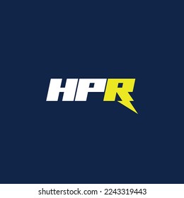 HPR letter bold modern logo icon sign symbol design. Vector illustration