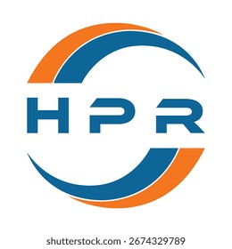 Diseño de carta HPR. Diseño del logotipo de la tecnología de la letra de HPR en un fondo blanco. Diseño de logo HPR Monogram para un emprendedor y negocio.
