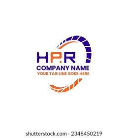HPR Brief Logo kreatives Design mit Vektorgrafik, HPR einfach und modern Logo. HPR luxuriöses Alphabet-Design  