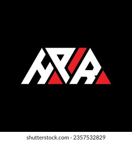 HPR triangle letter logo design with triangle shape. HPR triangle logo design monogram. HPR triangle vector logo template with red color. HPR triangular logo Simple, Elegant, and Luxurious design.