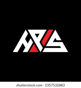 HPS triangle letter logo design with triangle shape. HPS triangle logo design monogram. HPS triangle vector logo template with red color. HPS triangular logo Simple, Elegant, and Luxurious design.