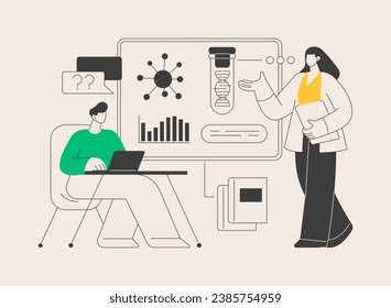 HPV education programs abstract concept vector illustration. HPV awareness programs, human papillomavirus explained, health education, online consultation, virus information abstract metaphor.