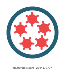 HPV Glyph Two Color Icon For Personal And Commercial Use.
