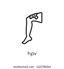 HPV icon. Trendy modern flat linear vector HPV icon on white background from thin line Diseases collection, editable outline stroke vector illustration