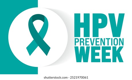 HPV Prevention Week background or banner design template is observed every year in October. Holiday concept. Template for card, poster, placard, template. eps 10