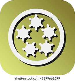 HPV Vector Glyph Gradient Background Icon For Personal And Commercial Use.

