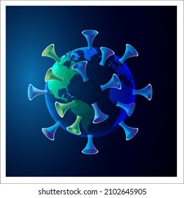 HPV Virus. world Omicron virus attack concept illustration  artwork