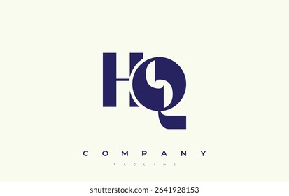 HQ Abstract Geometric Logo Design. Modern and elegant logo design with simplistic typography elements, showcasing branding excellence.