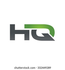 HQ company linked letter logo green