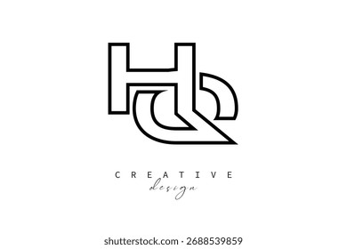 Diseño creativo del logotipo del monograma de HQ-Concepto creativo del diseño de la marca del stock