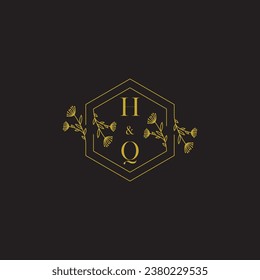 HQ elegant wedding initial logo in high quality professional design that will print well across any print media