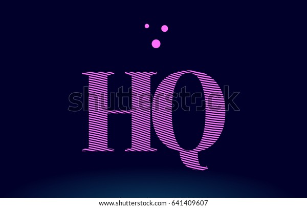 Hq H Q Alphabet Letter Logo Stock Vector Royalty Free 641409607