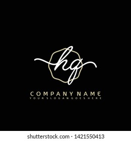 HQ Initial handwriting logo concept