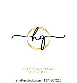 HQ Initial handwriting logo template