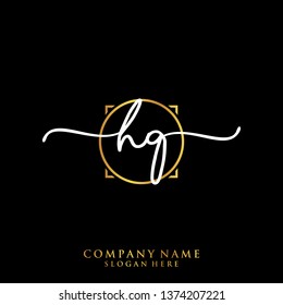 HQ Initial handwriting logo template