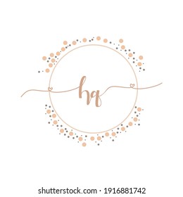 HQ Primer monograma manuscrito ilustración de lujo