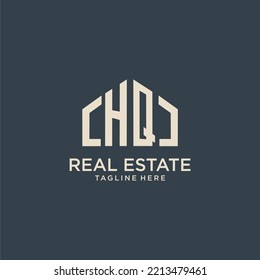 HQ initial monogram logo for real estate design