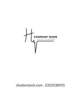 Hq Initial signature logo vector design