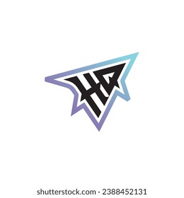 HQ letter combination cool logo esport or gaming initial logo as a inspirational concept design