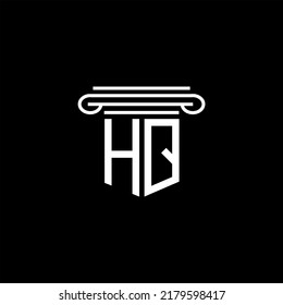 HQ letter logo creative design with vector graphic