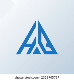 Diseño creativo del logo de la carta HQ. Diseño único de HQ.

