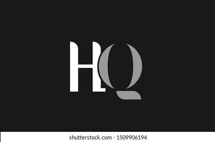HQ Letter Logo Design with Creative Modern Trendy Typography